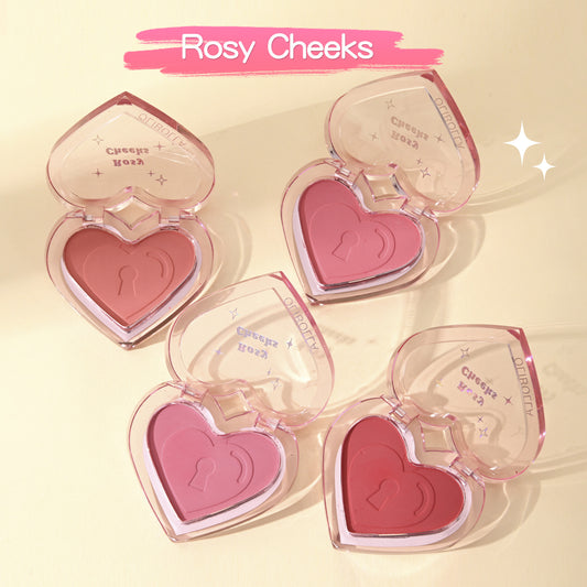 Peach Heart Blush Contour Compact Not Easy To Fly